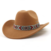 Ankunft Western Cowboyhut Wollhut breitkrempiger Hut ethnischer Minderheitenhut